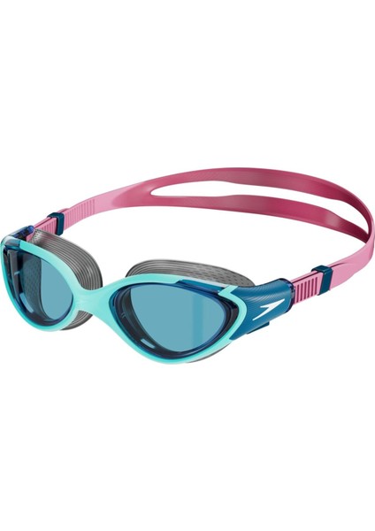 Kadın Yüzme Gözlüğü Biofuse 2. 0 Mavi- Pembe, Suya Dayanıklı ve Konforlu Tasarım