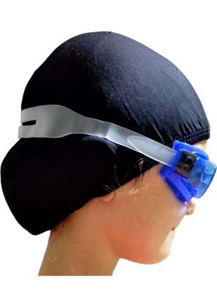 Mavi Çocuk Yüzücü Gözlüğü ve Bone Seti, Havuz ve Deniz Kullanımı Için Ideal indirimleri