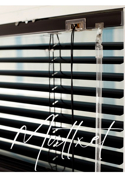 Siyah Alüminyum Jaluzi Perde - 25M