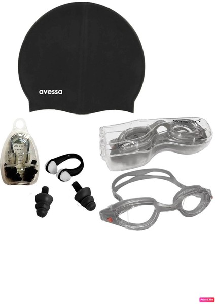 3’lü Yetişkin Havuz Seti Siyah Gri - Serin Yaz Keyfi