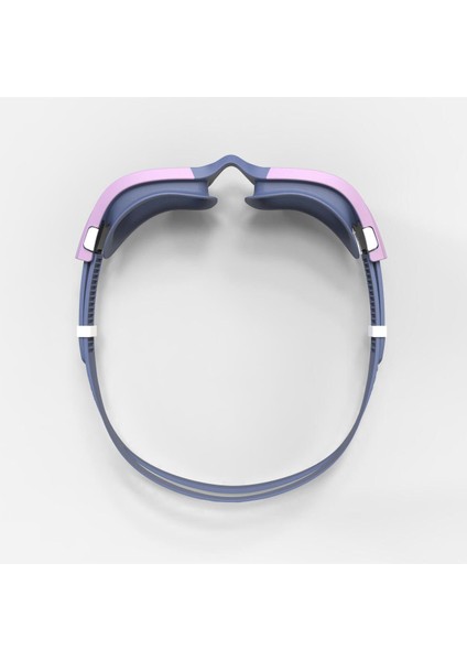 Renkli ve Şeffaf Camlı Küçük Boy Yüzücü Gözlüğü, Mavi ve Mor Detaylı, Rahat Kullanım fırsatları