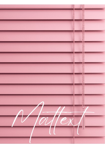 Pembe Alüminyum Jaluzi Perde - 25M