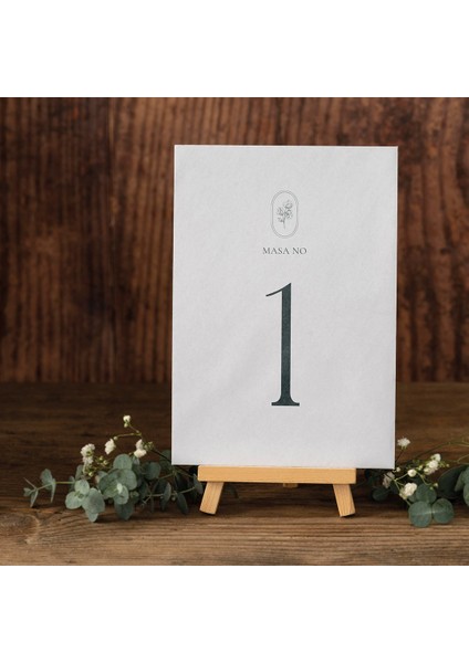 Nergis Düşü Masa Kartı