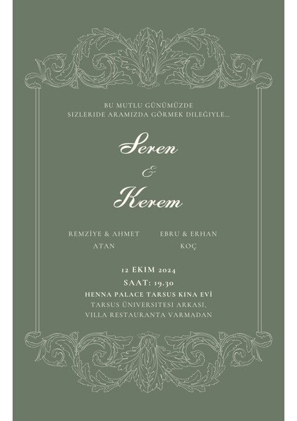 Hıstory Dıjıtal Düğün Davetiyesi