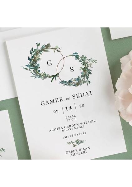 Evren Şeffaf Zarflı Düğün Davetiyesi fiyatları