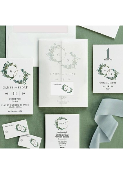 Evren Şeffaf Zarflı Düğün Davetiyesi fırsatları