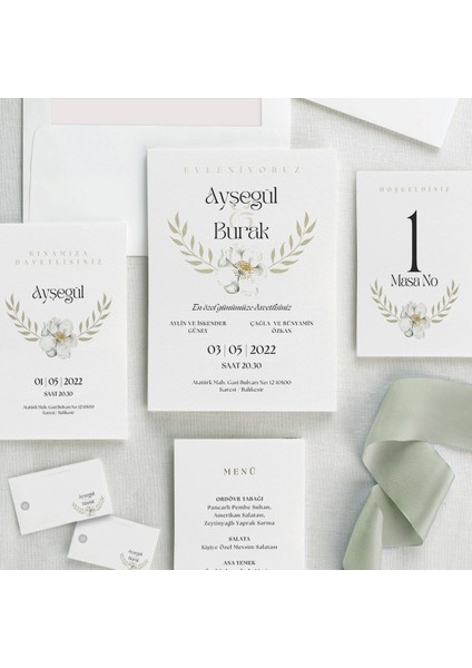 Gözde Şeffaf Zarflı Düğün Davetiyesi modelleri