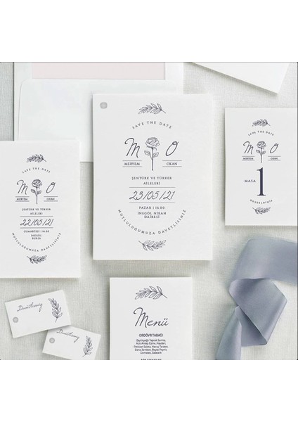 Rose Zarfsız Isimlikli Düğün Davetiyesi fiyatları