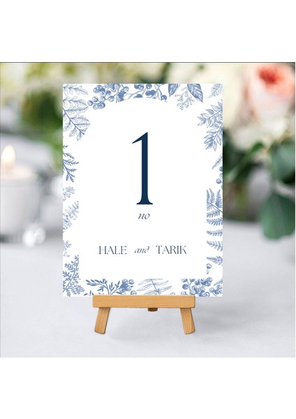 Doğal Zarafet Masa Kartı