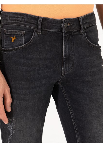 Erkek Siyah Slim Fit Jean Pantolon 50267846-DN0019