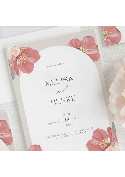 Leylak Büyüsü Şeffaf Zarflı Düğün Davetiyesi fiyatları