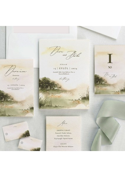 Orıental Dream Şeffaf Zarflı Düğün Davetiyesi modelleri