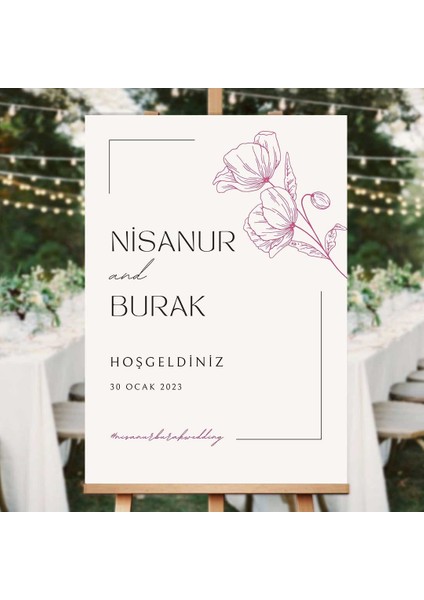 Trendy Düğün Salonu Karşılama Panosu