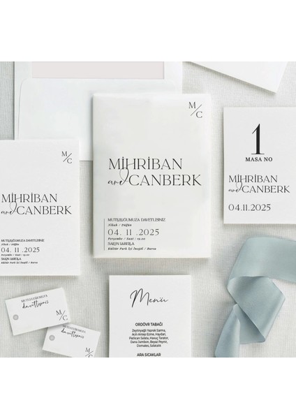 Swan Zarfsız Düğün Davetiyesi fiyatları