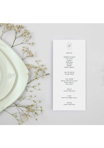 Nergis Düşü Menü Kartı