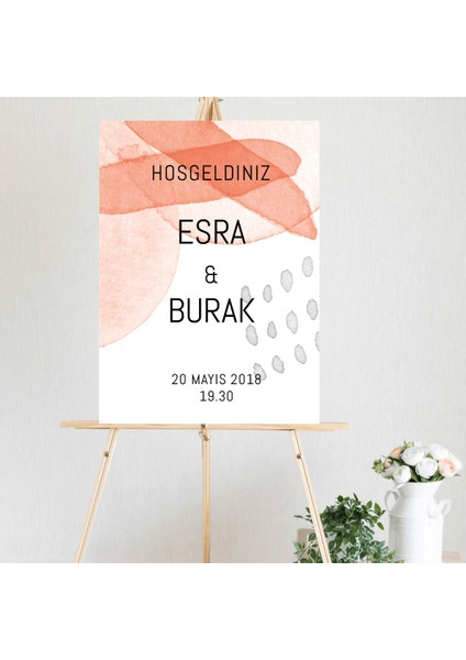 Desıgn Düğün Salonu Karşılama Panosu