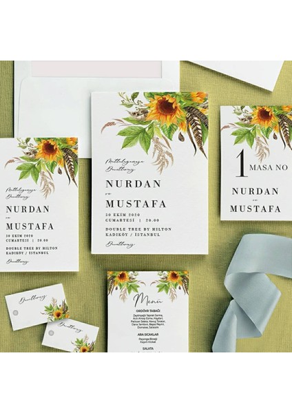 Doğuş Şeffaf Zarflı Düğün Davetiyesi modelleri