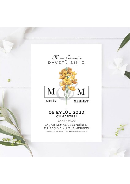 Güneş Kına Kartı