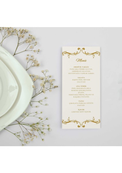 Altın Düşler Menü Kartı