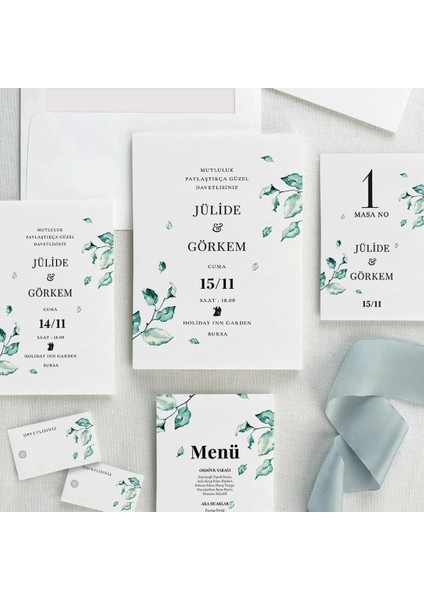 Okyanus Zarfsız Düğün Davetiyesi fiyatları