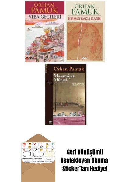 Orhan Pamuk 3 Kitap Set + Okuma Sticker'ları
