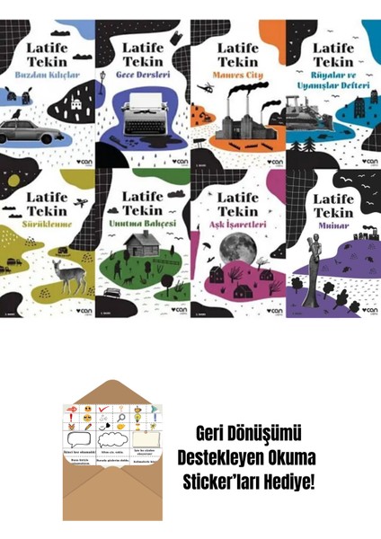 Latife Tekin 8 Kitap Set + Okuma Sticker'ları