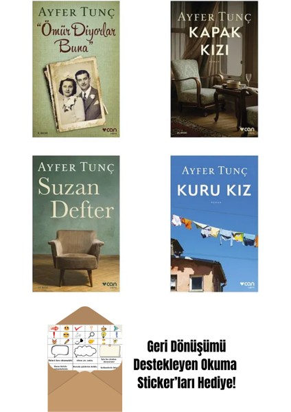Ayfer Tunç 4 Kitap Set + Okuma Sticker'ları