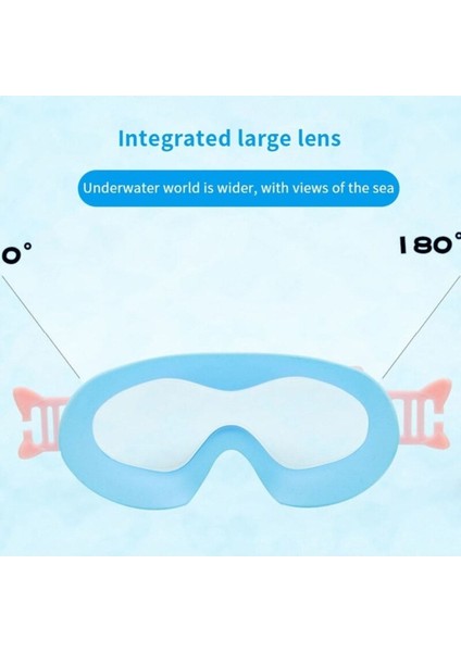 Mavi Çocuk Yüzücü Gözlüğü, Geniş Açı, Uv ve Anti- Sis Özellikli, Havuz ve Deniz Kullanımı fırsatları