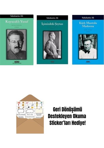 Kuyucaklı Yusuf - Içimizdeki Şeytan - Kürk Mantolu Madonna + Okuma Sticker'ları