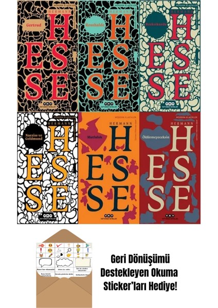 (Hermann Hesse) Set 4 Kitap + Okuma Sticker'ları