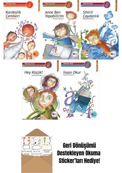 Çocukların Hakları Var Serisi 5 Kitap Set - Süleyman Bulut + Okuma Sticker'ları
