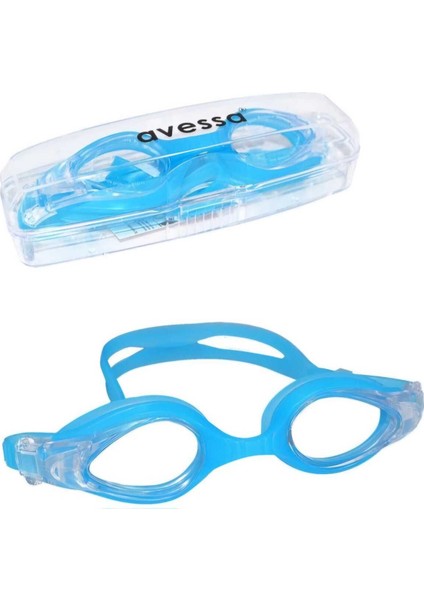 Mavi Yüzücü Gözlüğü, Rahat ve Şık Tasarım, Suya Dayanıklı, Konforlu Kullanım