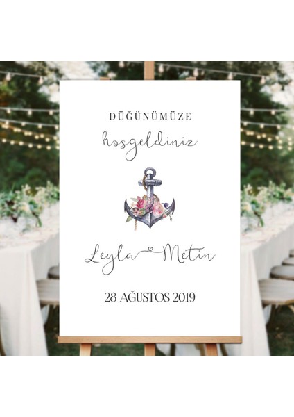 Deniz Düğün Salonu Karşılama Panosu