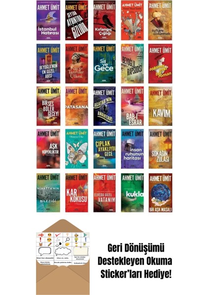 Ahmet Ümit Roman Seti (25 Kitap) + Okuma Sticker'ları