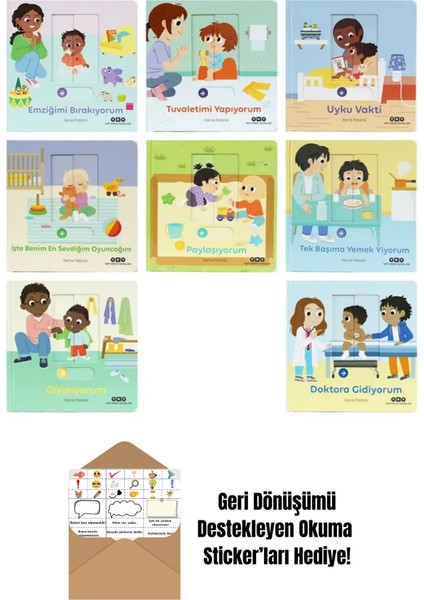 Hareketli Büyüyorum Serisi Tüm Kitaplar 8li Set + Okuma Sticker'ları