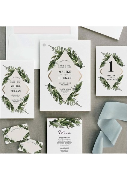 Öykü Zarfsız Isimlikli Düğün Davetiyesi fiyatları