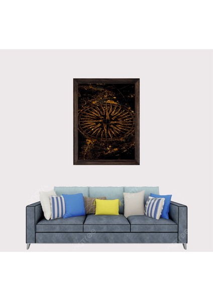 Pusula Çerçeveli Duvar Tablosu 30X45 cm fiyatları