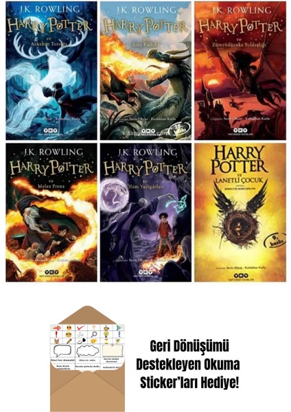Harry Potter 4 5 6 7 8 Harry Potter Set + Okuma Sticker'ları