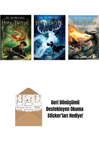 Harry Potter Set 2 3 4 + Okuma Sticker'ları