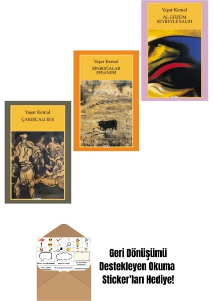 Yaşar Kemal 3 Kitap Set + Okuma Sticker'ları