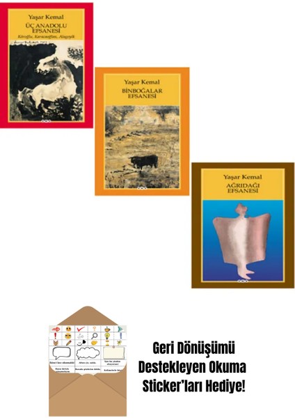 Ağrıdağı Efsanesi - Üç Anadolu Efsanesi - Binboğalar Efsanesi + Okuma Sticker'ları