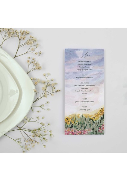 Autumn Watercolor Menü Kartı