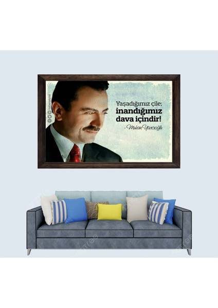 Muhsin Yazıcıoğlu Sözü Çerçeveli Duvar Tablosu 20X30 cm