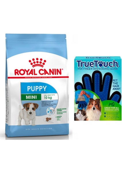 Mini Puppy Köpek Maması 4 kg ve Tüy Toplama Eldiveni Seti