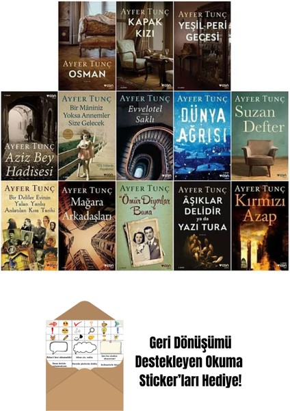 Ayfer Tunç 13 Kitap Set + Okuma Sticker'ları