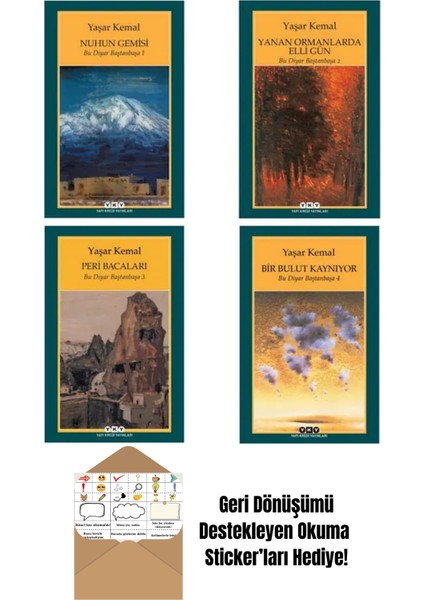 Ince Memed 4 Kitap Set + Okuma Sticker'ları