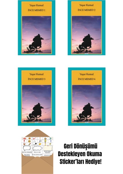 Bir Ada Hikayesi 1-2-3-4 Kitap Set Yaşar Kemal 4 Kitap + Okuma Sticker'ları