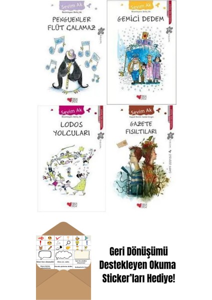 Sevim Ak 4 Kitap Set + Okuma Sticker'ları