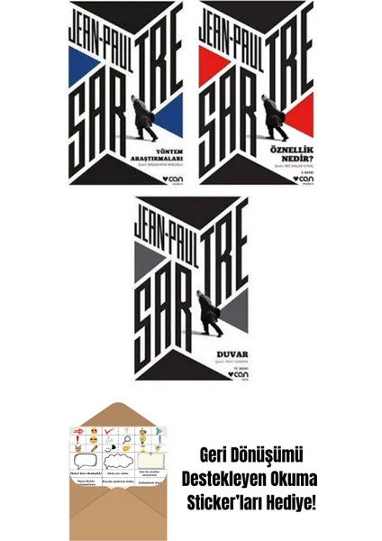 Jean-Paul Sartre 3 Kitap Set + Okuma Sticker'ları