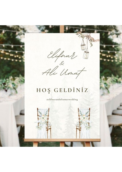 Soft Elegance Düğün Salonu Karşılama Panosu
